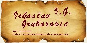 Vekoslav Gruborović vizit kartica